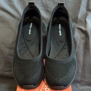 Easy Spirit Women's Black Flats SE Glitz2 NIB Sz 10